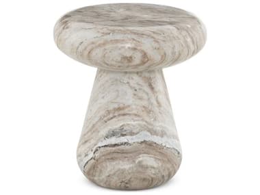 Four Hands Outdoor Marlow Pablo Sawar Marble 17" Round End Table FHO246696002