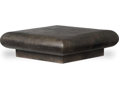 Four Hands Outdoor Marlow Ambra Distressed Bronze Aluminum  48" Square Coffee Table FHO247674001