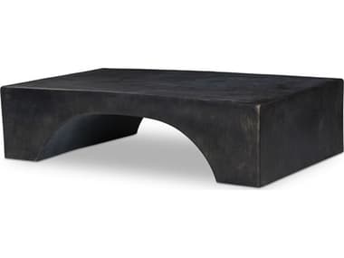 Four Hands Outdoor Marlow Palumbo Distressed Bronze Aluminum 60" x 35" Rectangular Coffee Table FHO247798001