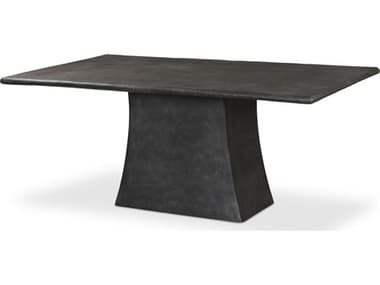 Four Hands Outdoor Marlow Bala Aged Grey Aluminum 72" x 44" Rectangular Dining Table FHO248025001