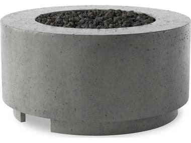 Four Hands Outdoor Falco Damian Pewter Concrete Round Fire Pit Table FHODAMIANPEW