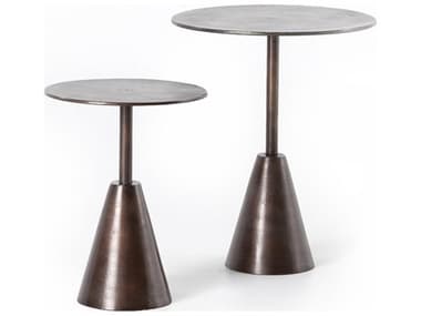 Four Hands Outdoor Marlow Aluminum Round End Table FHOIMAR126
