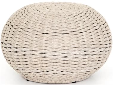 Four Hands Outdoor Grass Roots Natural Ottoman FHOJLAN167C
