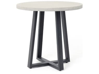 Four Hands Outdoor Constantine Light Grey Resin Round Dining Table FHOVCNSF005A