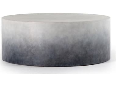 Four Hands Outdoor Thayer Indigo Ombre Concrete Round Coffee Table FHOVTHY001