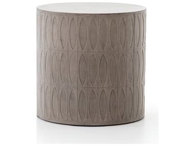 Four Hands Outdoor Thayer Grey Concrete Round End Table FHOVTHY006