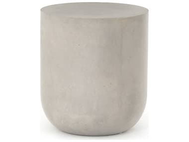 Four Hands Outdoor Thayer Grey  Concrete Round End Table FHOVTHY041