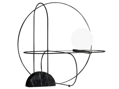 Fontana Arte Setareh LED Black Glass Table Lamp FON4401