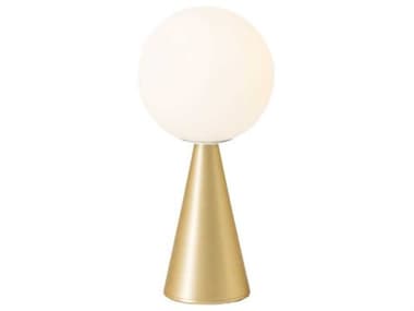 Fontana Arte Bilia LED Brass Diffuser In Frosted White Blown Glass Table Lamp FON4402OO