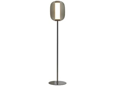 Fontana Arte Meridiano 66" Tall Black Gray Fume Glass LED Floor Lamp FONF441725550NFWL