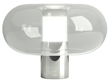 Fontana Arte Fontanella 11'' Chrome Glass Table Lamp FONF442305550CRNU
