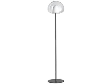 Fontana Arte Thea Glossy Black Grey Fume Floor Lamp FONF444930550NFWL