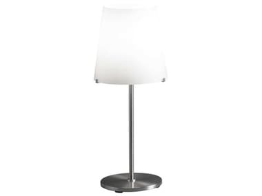 Fontana Arte 3247TA Nickel White Glass Table Lamp FONU3247TA