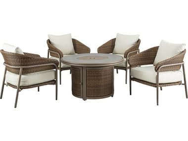Drew and Jonathan Home Skyview Wicker 5pc Fire Chat Set FORFGSKV5PCFC