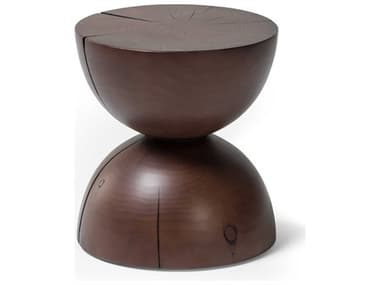 Four Hands Bishop Aliza 15" Round Wood Brown Pine End Table FS100093003