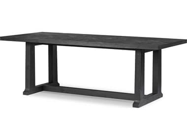Four Hands Collins 86" Rectangular Wood Black Pine Dining Table FS100391005