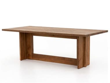 Four Hands Glenwood Erie Rectangular Wood Dark Smoked Oak Dining Table FS101338003