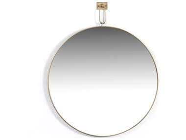 Four Hands Hutton Vina Antique Brass Round Mirror FS101580002