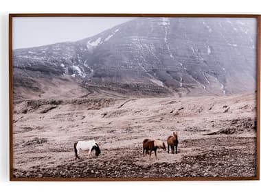 Four Hands Art Studio Wild Horses Walnut  Canvas Wall Art FS103753002