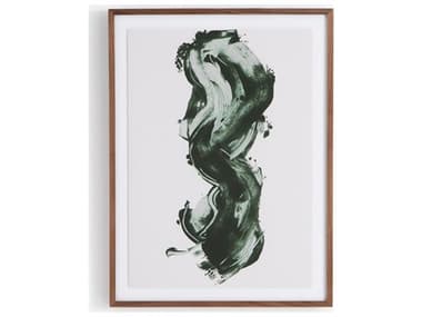 Four Hands Art Studio Green Stroke by Gold Rush Art Co. Walnut  Canvas Wall Art FS104071002