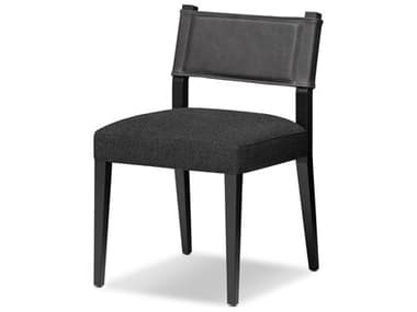 Four Hands Berman Ferris Gibson Black Upholstered Ash Wood Dining Chair FS104374015