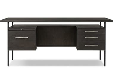 Four Hands Bina Lauren Charcoal Oak Resawn Veneer Oak Wood Desk FS104607003