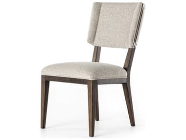 Four Hands Wells Jax Birch Wood Beige Fabric Upholstered Side Dining Chair FS105586004
