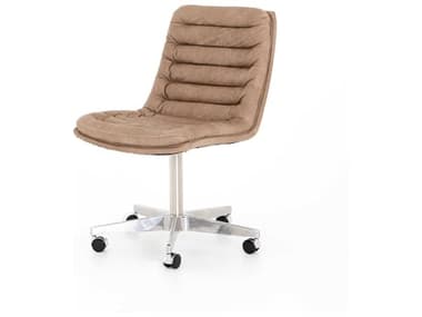 Four Hands Carnegie Beige Leather Computer Office Chair FS105699012