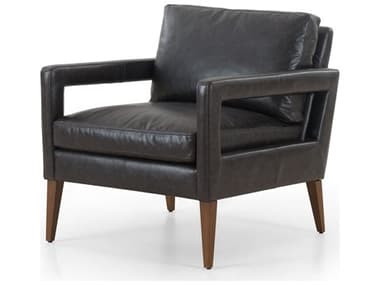 Four Hands Grayson Olson Sonoma Black Leather Accent Chair FS105771004