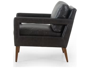 Four Hands Grayson Olson Sonoma Black Leather Accent Chair FS105771004