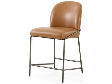 Four Hands Grayson Astrud Leather Brushed Slate Sierra Butterscotch Counter Stool FS105785004