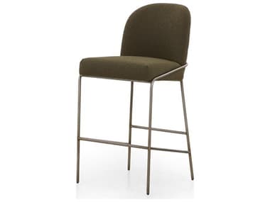 Four Hands Grayson Astrud FIQA Boucle Olive Upholstered Bar Stool FS105785012