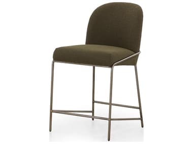 Four Hands Grayson Astrud FIQA Boucle Olive Upholstered Counter Stool FS105785013