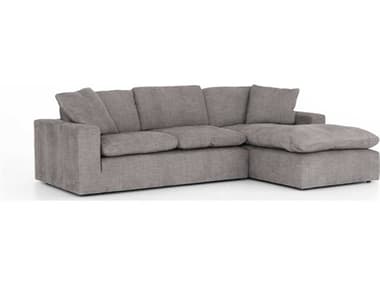 Four Hands Oslo Plume 136" Wide Gray Fabric Upholstered Sectional Sofa FS105943006