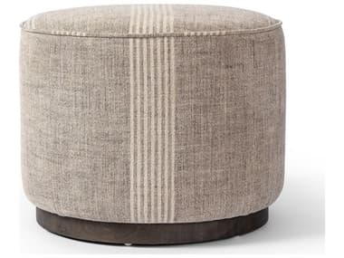 Four Hands Westgate Sinclair Manchester Flint Upholstered Round Ottoman FS106074020