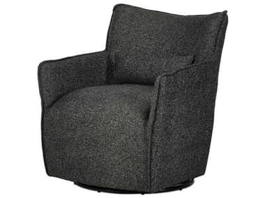 Four Hands Atelier 29" Swivel Gray Fabric Accent Chair FS106086033