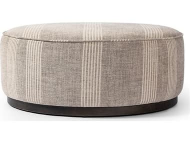 Four Hands Westgate Sinclair Manchester Flint Upholstered Large Round Ottoman FS106119020