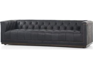 Four Hands Kensington Maxx Black Leather Sofa FS106190013