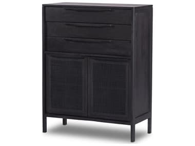 Four Hands Prescott Sydney Black Wash Mango Wood Tall Dresser FS106690008