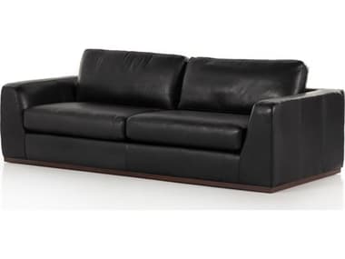 Four Hands Centrale Colt Heirloom Black Leather Sofa FS107261021