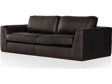 Four Hands Centrale 98" Aged Sienna Heirloom Cigar Brown Leather Upholstered Sofa FS107261025