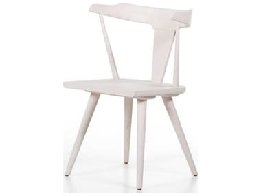 Four Hands Garth Ripley Oak Wood White Side Dining Chair FS107649035