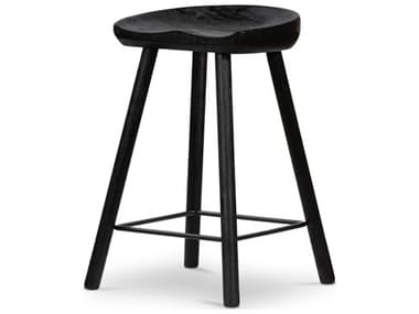 Four Hands Belfast Barrett Matte Black Parawood  Counter Stool FS107660007