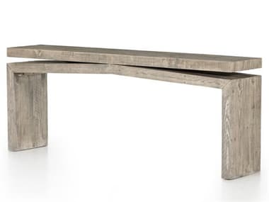 Luxecor Globetrotter Matthes Rectangular Wood Weathered Wheat Console Table LXCGLB30988