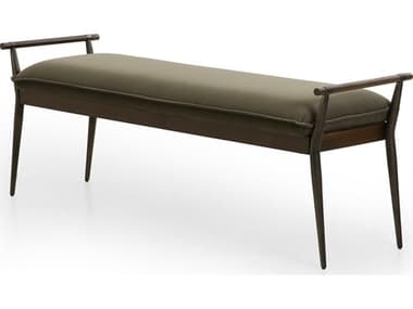 Four Hands Grayson Charlotte Modern Velvet Loden Upholstered Bench FS108543006