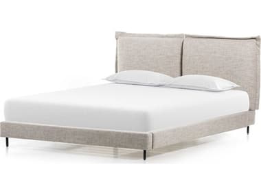 Four Hands Easton Inwood Merino Porcelain Gray Upholstered Queen Platform Bed FS109378005