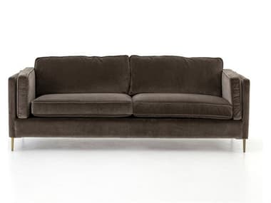 Four Hands Norwood Emery Sapphire Birch Antique Brass Gray Upholstered Sofa FS109573020