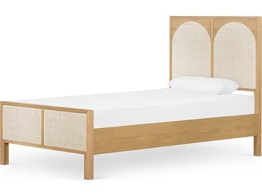 Four Hands Filmore Allegra Brown Oak Wood Twin Platform Bed FS109713004
