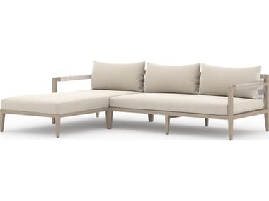 Four Hands Solano Sherwood 94" Wide Beige Fabric Upholstered Sectional Sofa FS223269009