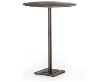 Four Hands Element Aged Brass / Acid Etched 32'' Wide Round Bar Height Dining Table FS223303005